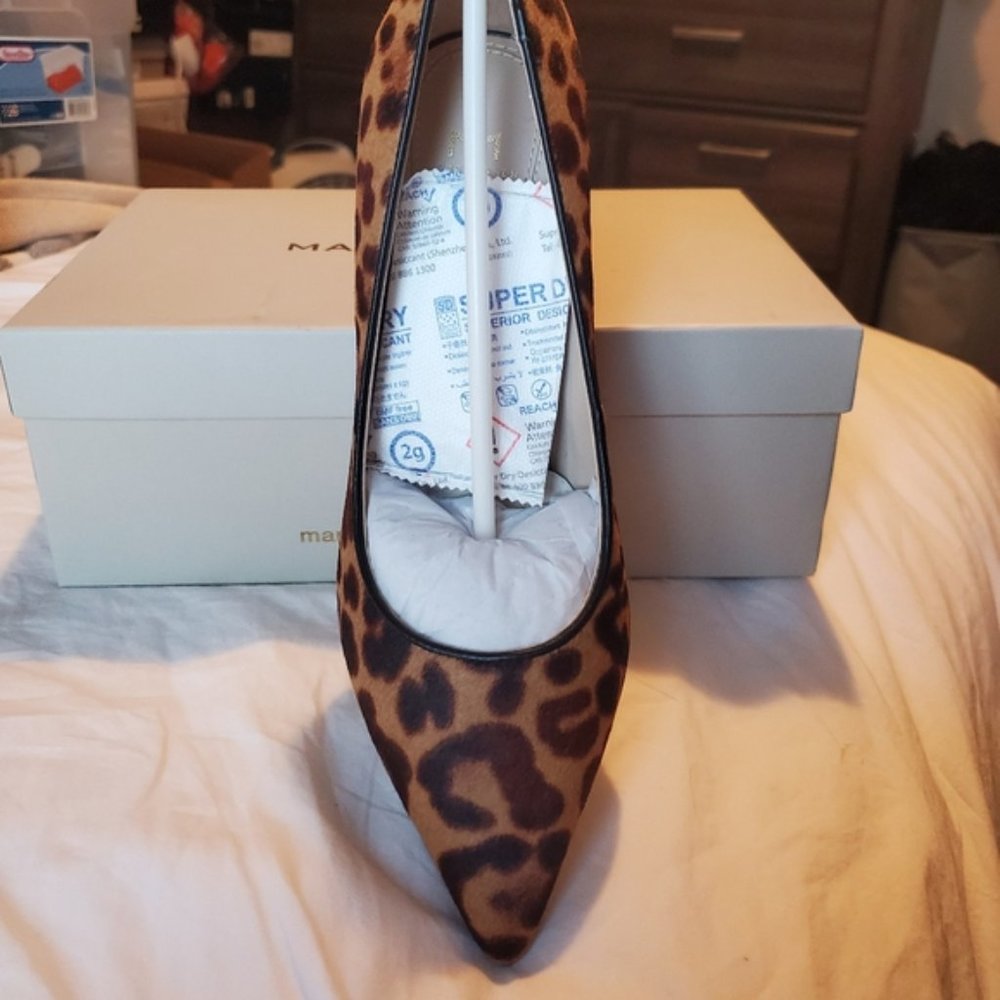 Leopard Print Block Heel Pumps - image 3